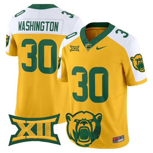 Bryson Washington Jersey #30 Baylor Bears 2025 Vapor Stitched Gold Alternate by NCAA Football Jersey