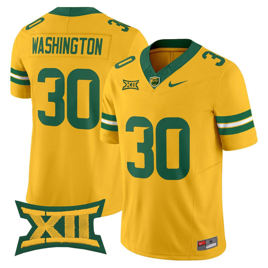 Bryson Washington Jersey #30 Baylor Bears 2025 Vapor Stitched Gold by NCAA Football Jersey