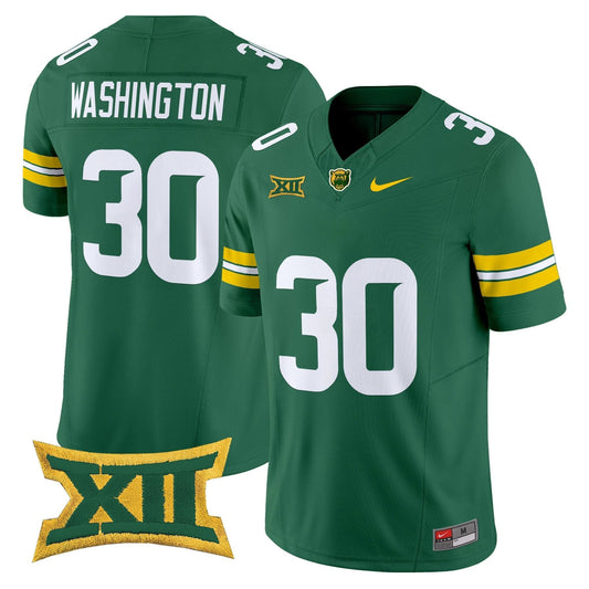 Bryson Washington Jersey #30 Baylor Bears 2025 Vapor Stitched Green by NCAA Football Jersey