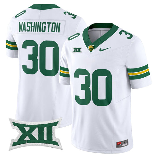 Bryson Washington Jersey #30 Baylor Bears 2025 Vapor Stitched White by NCAA Football Jersey