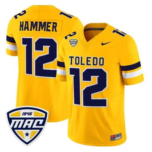 Bryson Hammer Jersey #12 Toledo Rockets 2026 Vapor Limited Stitched by My Store NCAA Football Jerseys