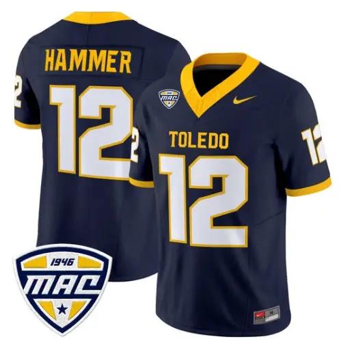Bryson Hammer Jersey #12 Toledo Rockets 2026 Vapor Limited Stitched by My Store NCAA Football Jerseys