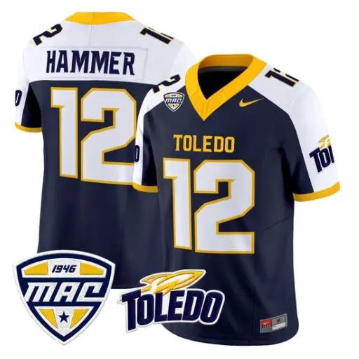 Bryson Hammer Jersey #12 Toledo Rockets 2026 Vapor Limited Stitched by My Store NCAA Football Jerseys