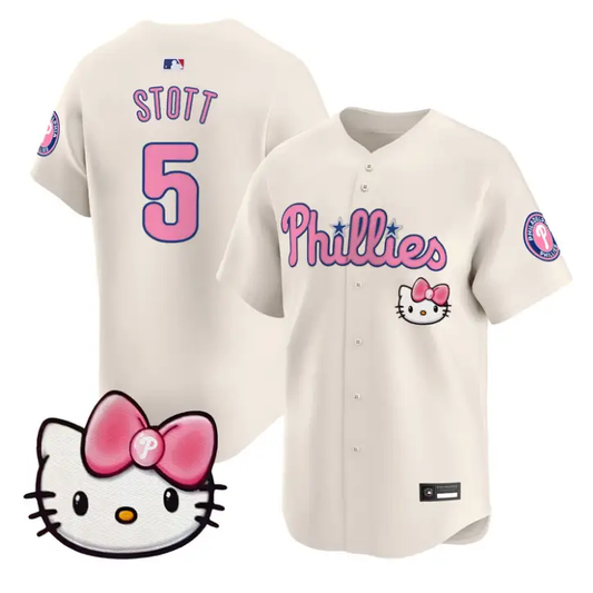 Bryson Stott Jersey #5 Philadelphia Phillies Hello Kitty Stitched by My Store