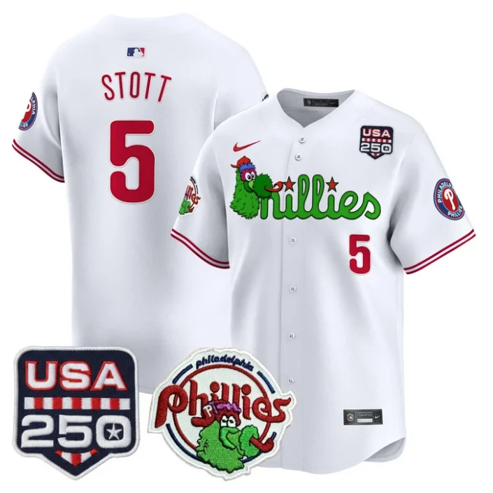 Bryson Stott Jersey #5 Philadelphia Phillies Phanatic 250 USA Stitched by My Store
