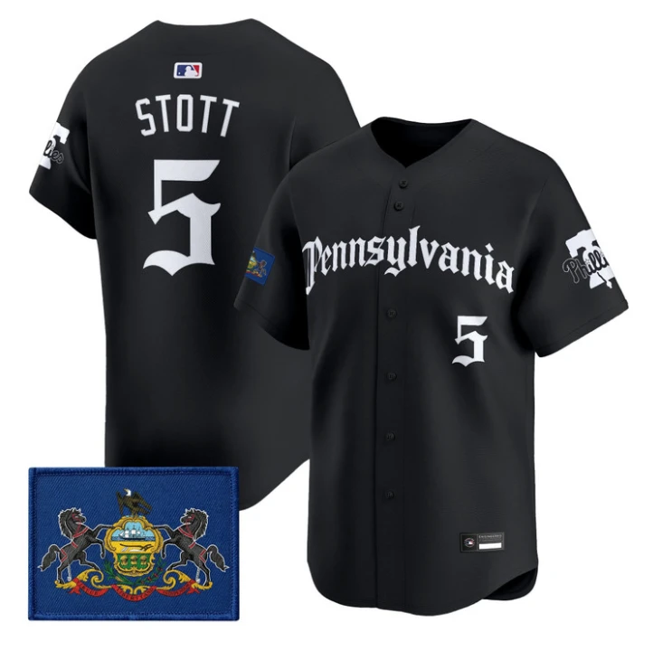 Bryson Stott Jersey #5 Phillies Pennsylvania Gothic Edition Stitched by My Store