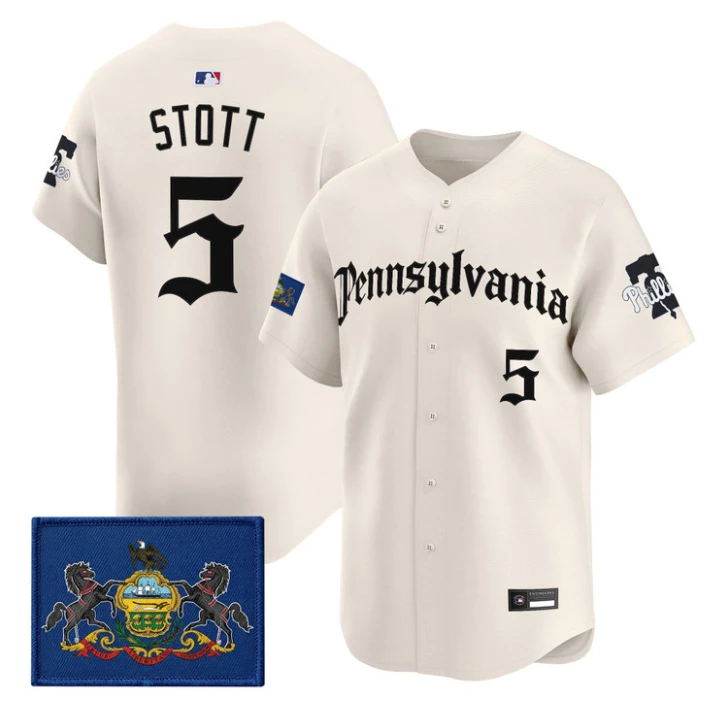 Bryson Stott Jersey #5 Phillies Pennsylvania Gothic Edition Stitched by My Store