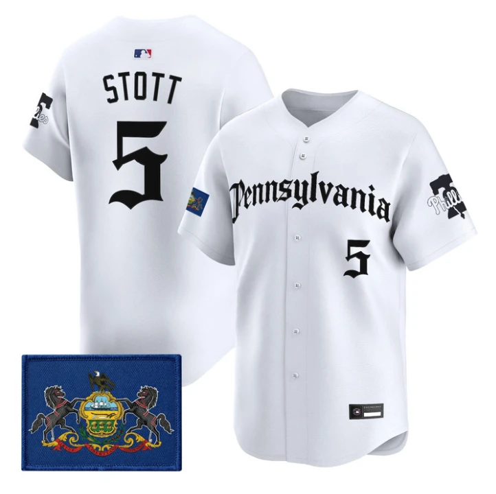 Bryson Stott Jersey #5 Phillies Pennsylvania Gothic Edition Stitched by My Store