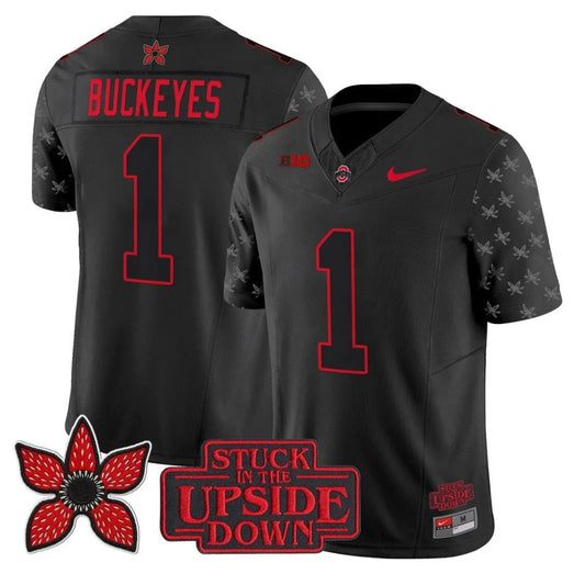Buckeyes Jersey #1 Ohio State Stranger Things Edition Vapor Limited Stitched by My Store NCAA Football Jerseys