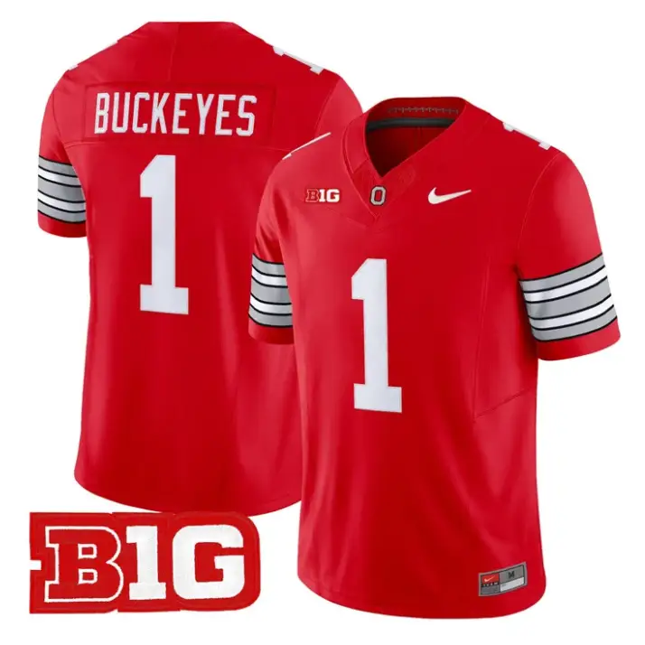 Buckeyes Jersey #1 Ohio State 2026 Tunnel Vision Limited Stitched by My Store NCAA Football Jerseys