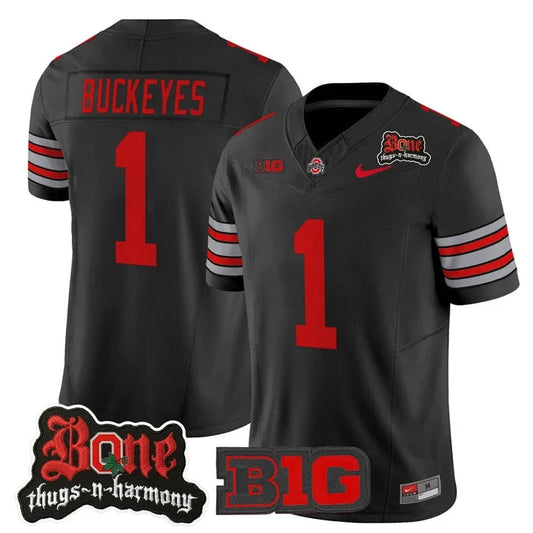 Buckeyes Jersey #1 Ohio State Buckeyes Bone Thugs-N-Harmony Stitched by My Store NCAA Football Jerseys