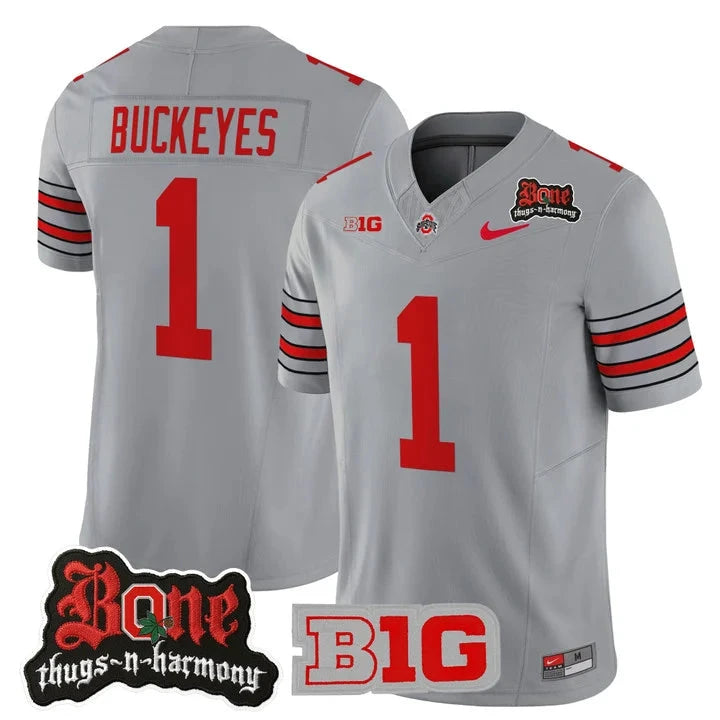 Buckeyes Jersey #1 Ohio State Buckeyes Bone Thugs-N-Harmony Stitched by My Store NCAA Football Jerseys
