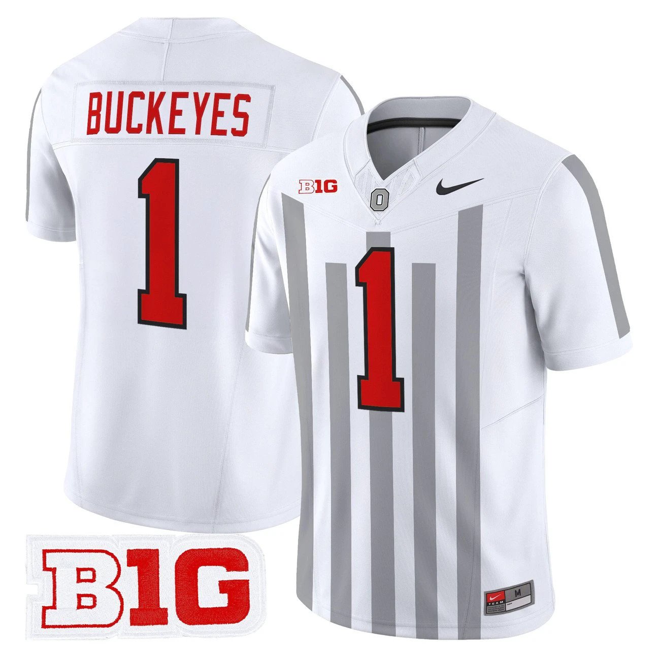Buckeyes Jersey #1 Ohio State Buckeyes Throwback Vapor Limited Stitched by My Store NCAA Football Jerseys