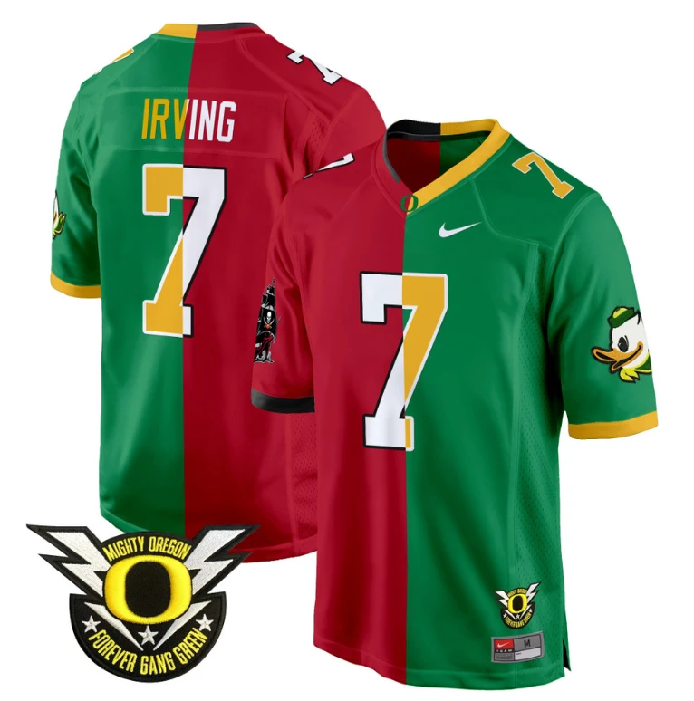 Bucky Irving Jersey #7 Oregon Ducks Split Game College Football All Stitched by NCAA Football Jersey