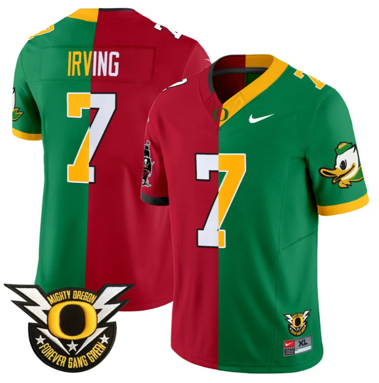 Bucky Irving Jersey #7 Oregon Ducks Split Vapor Limited Football Stitched by NCAA Football Jersey