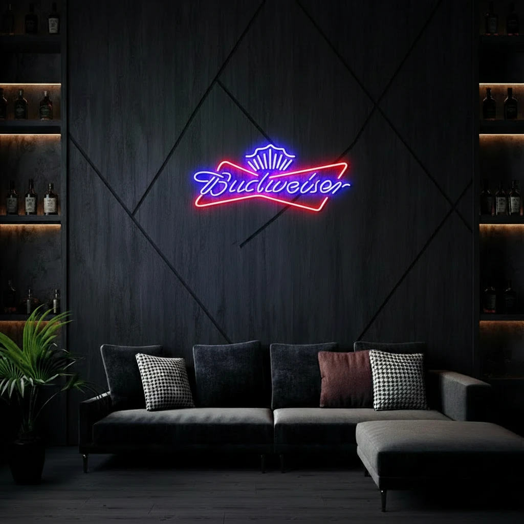 Budweiser Bar Neon LED Sign Bar Wall Decor Art by Neonchics