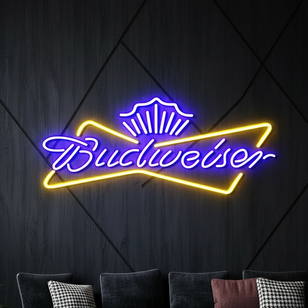 Budweiser Bar Neon LED Sign Bar Wall Decor Art by Neonchics