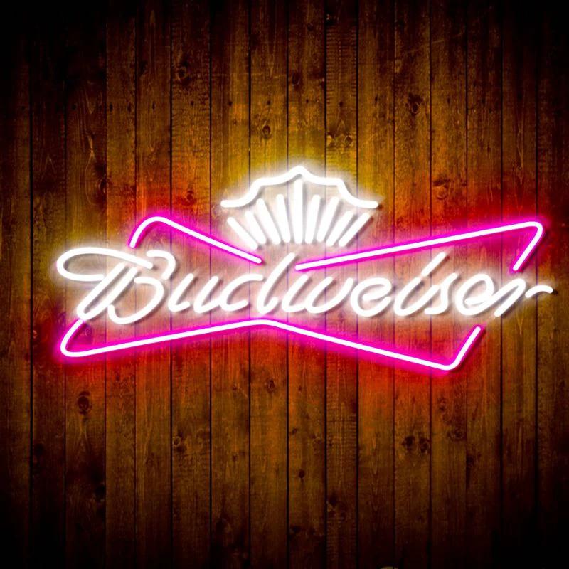 Budweiser Bar Neon LED Sign Bar Wall Decor Art by Neonchics