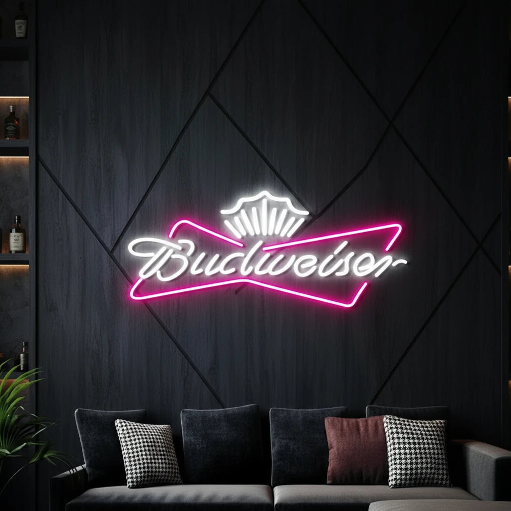 Budweiser Bar Neon LED Sign Bar Wall Decor Art by Neonchics
