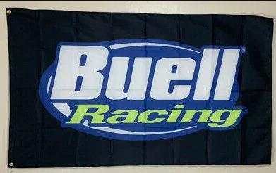 Buell American Racing Flag 3X5 Ft Polyester Banner USA 90x150cm by flagsjustdoit