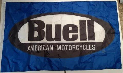 Buell Motorcycles American Blue Flag 3X5 Ft Polyester Banner USA 90x150cm by flagsjustdoit