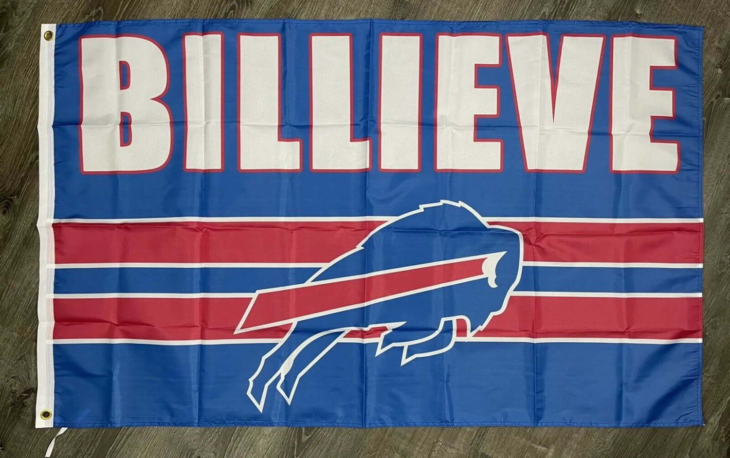 Buffalo Bills Billieve Flag 3x5 ft Blue Sports Banner Man-Cave Garage by flagsjustdoit