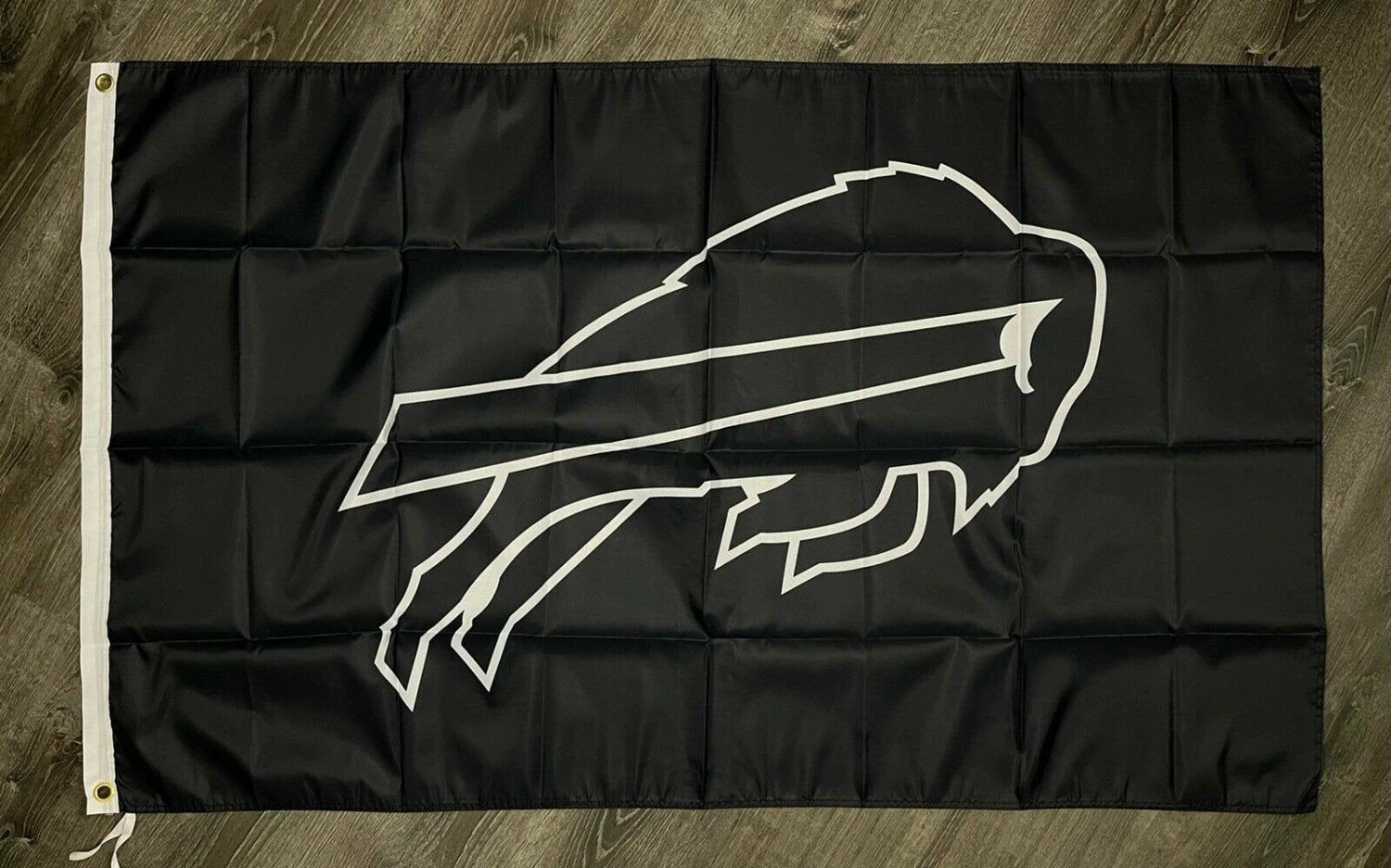 Buffalo Bills Logo Flag 3x5 ft Sports Black Banner Man-Cave Garage by flagsjustdoit