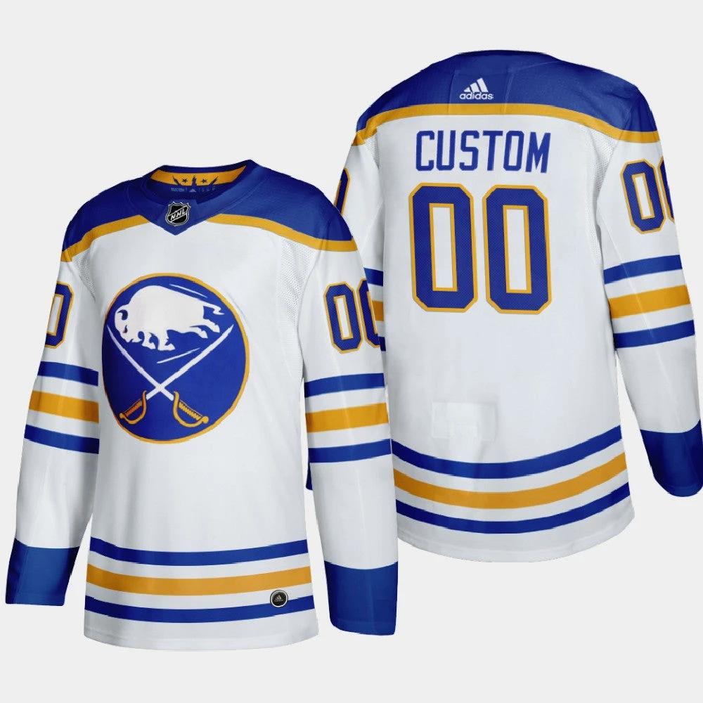 Buffalo Sabres Custom 2020-21 Away Player Stitched NHL Jersey White by Hockey David
