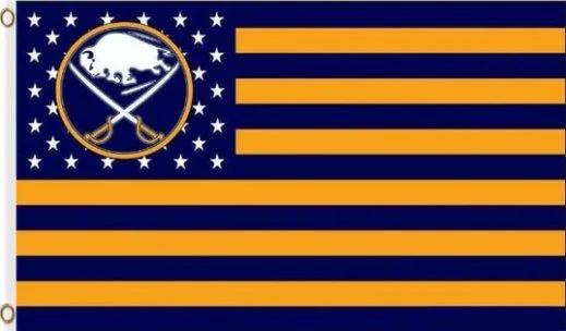 Buffalo Sabres Star Flag 3X5Ft Polyester Digital Print Banner USA by flagsjustdoit