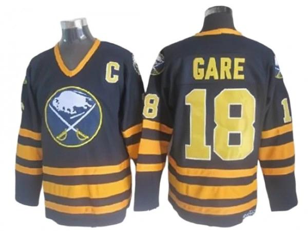 Buffalo Sabres #18 Danny Gare Navy Vintage CCM Jersey by Hockey David