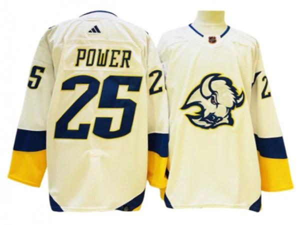 Buffalo Sabres #25 Owen Power White Reverse Retro 2.0 Jersey by Hockey David