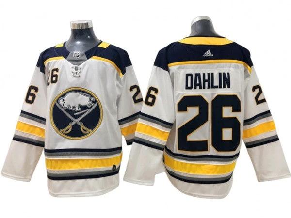 Buffalo Sabres #26 Rasmus Dahlin White Away Jersey by Hockey David