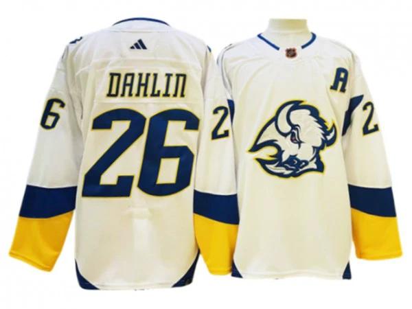 Buffalo Sabres #26 Rasmus Dahlin White Reverse Retro 2.0 Jersey by Hockey David