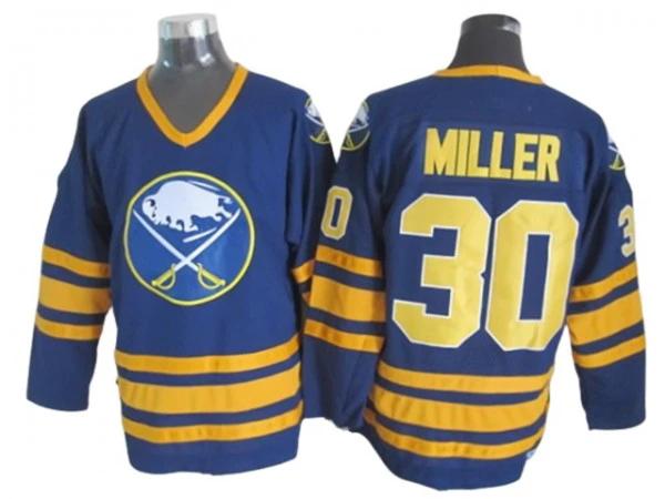 Buffalo Sabres #30 Ryan Miller Navy Vintage CCM Jersey by Hockey David