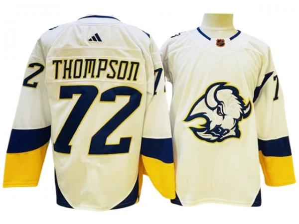Buffalo Sabres #72 Tage Thompson White Reverse Retro 2.0 Jersey by Hockey David
