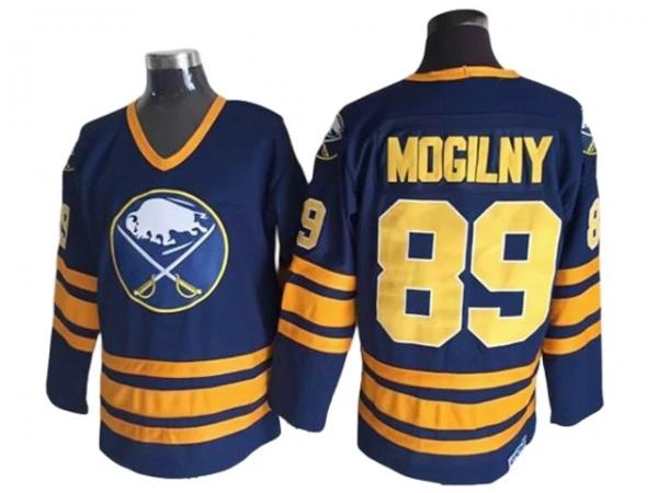 Buffalo Sabres #89 Alexander Mogilny Navy Vintage CCM Jersey by Hockey David