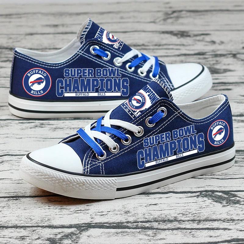 Buffalo Bills Low Top Canvas Sport Sneakers Shoes For Men Women Fans by Crocs