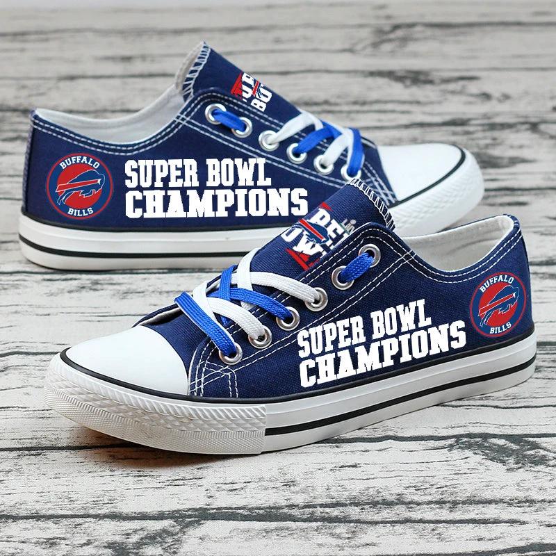 Buffalo Bills Low Top Canvas Sport Sneakers Shoes For Men Women Fans by Crocs