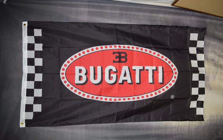 Bugatti Car Automotive Flag 3X5 Ft Polyester Banner USA 90x150cm by flagsjustdoit