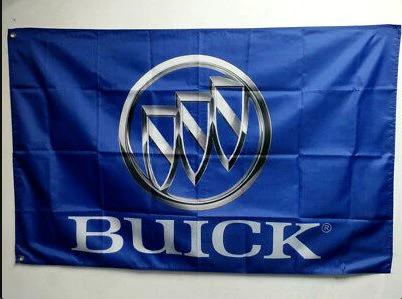 Buick Blue Flag 3X5 Ft Polyester Banner USA 90x150cm by flagsjustdoit