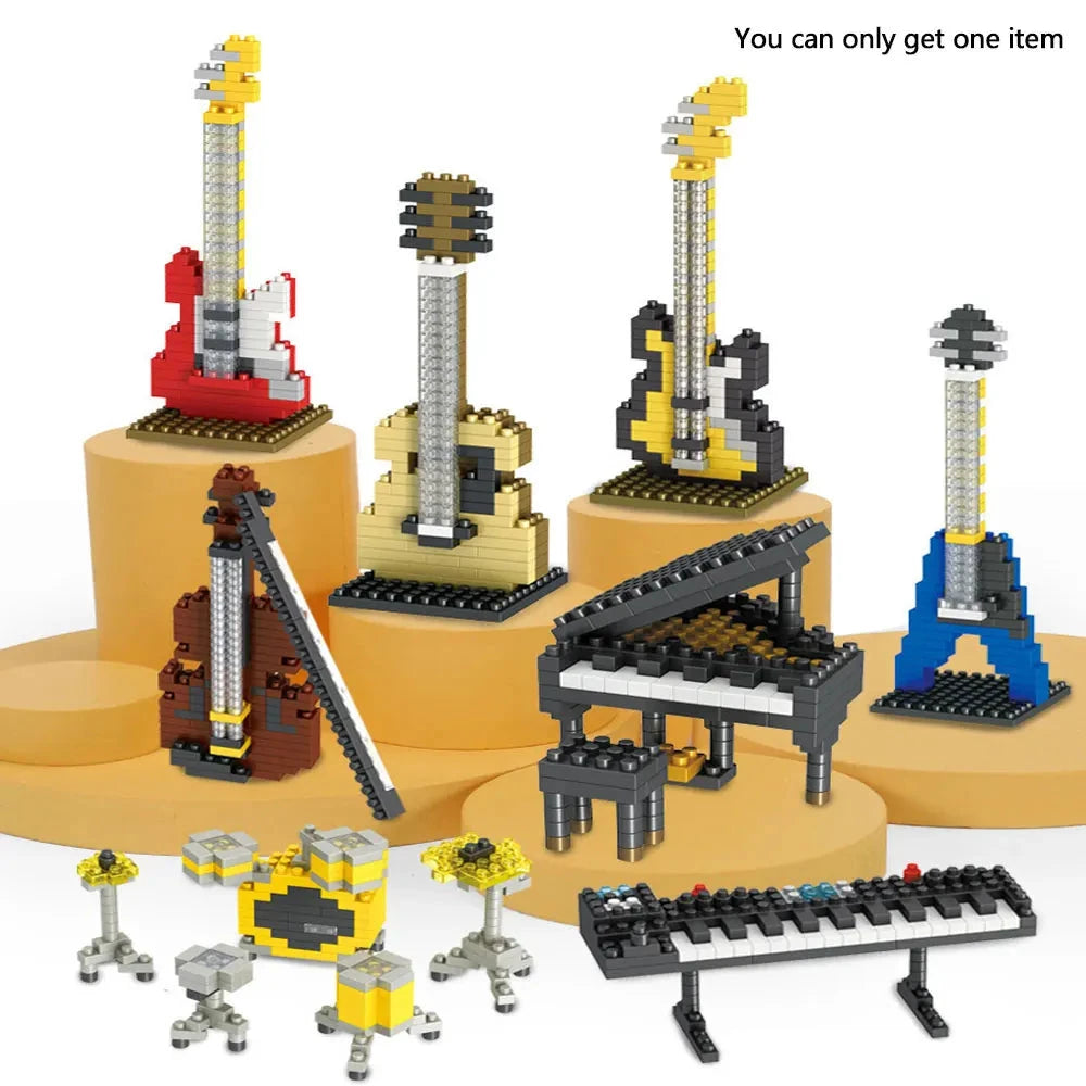 DIY Miniature Musical Instrument made of Building Blocks – Collector's Set by BowLift