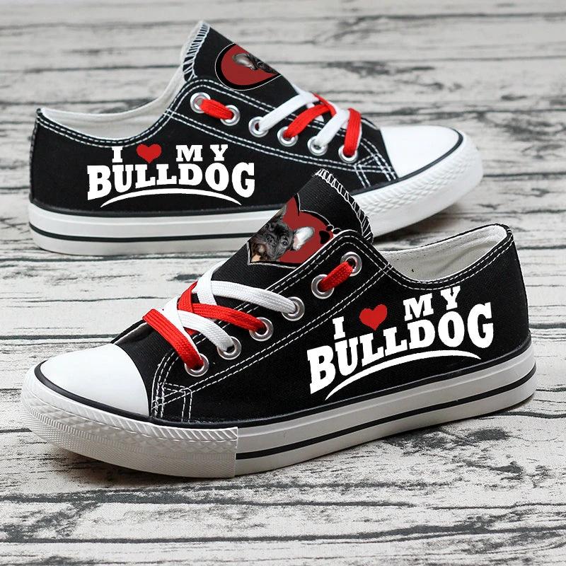Bulldog Canvas Sneakers Shoes For Men Women Fans by Crocs