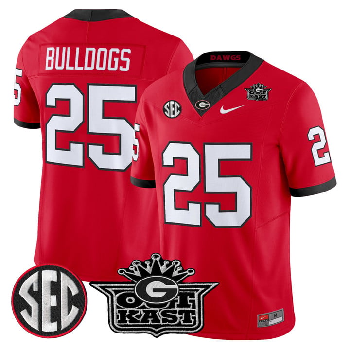 Bulldogs Jersey #25 Outkast x Georgia Bulldogs Vapor Limited Stitched by My Store NCAA Football Jerseys