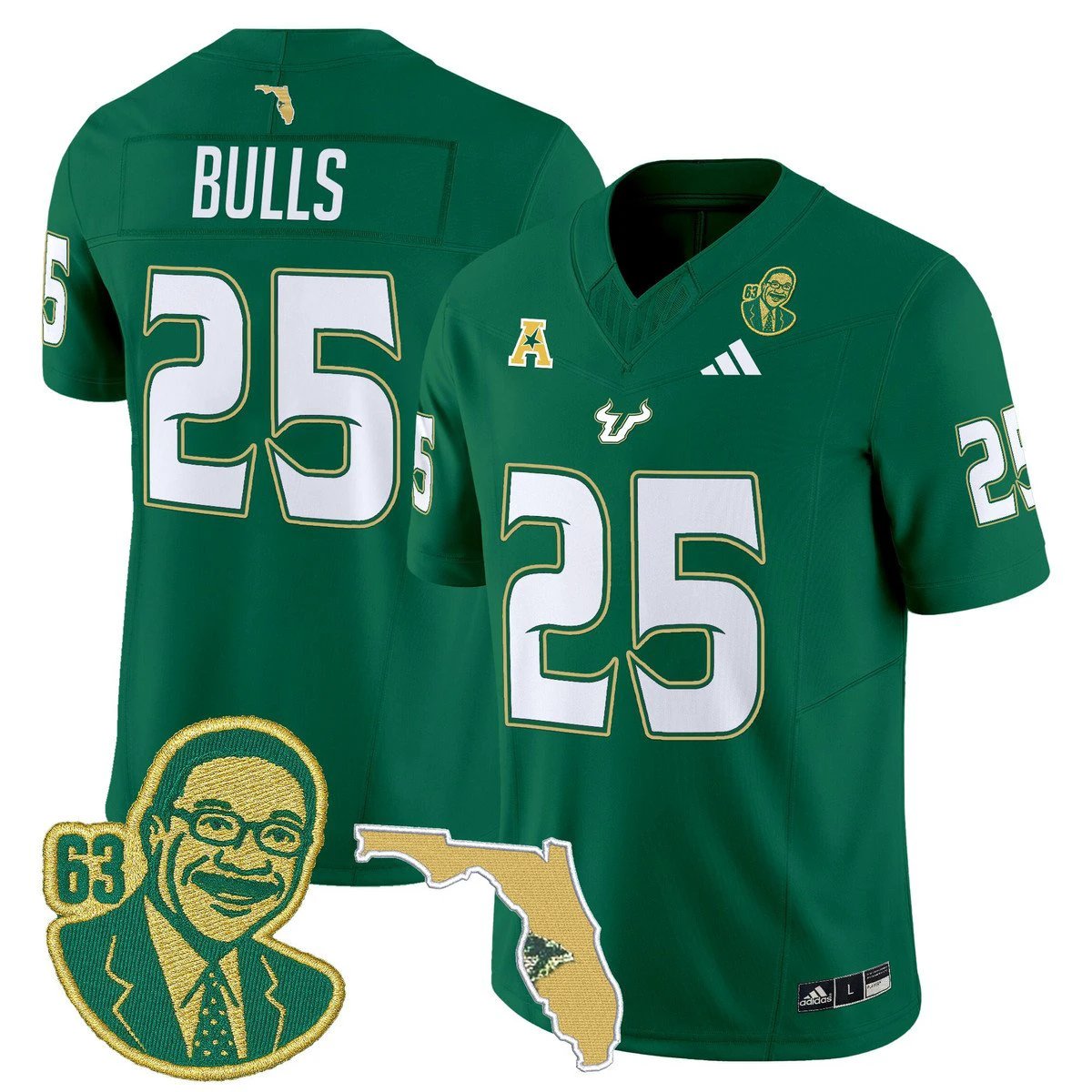 Bulls Jersey #25 South Florida Bulls Lee Roy Selmon Legacy Stitched by My Store NCAA Football Jerseys