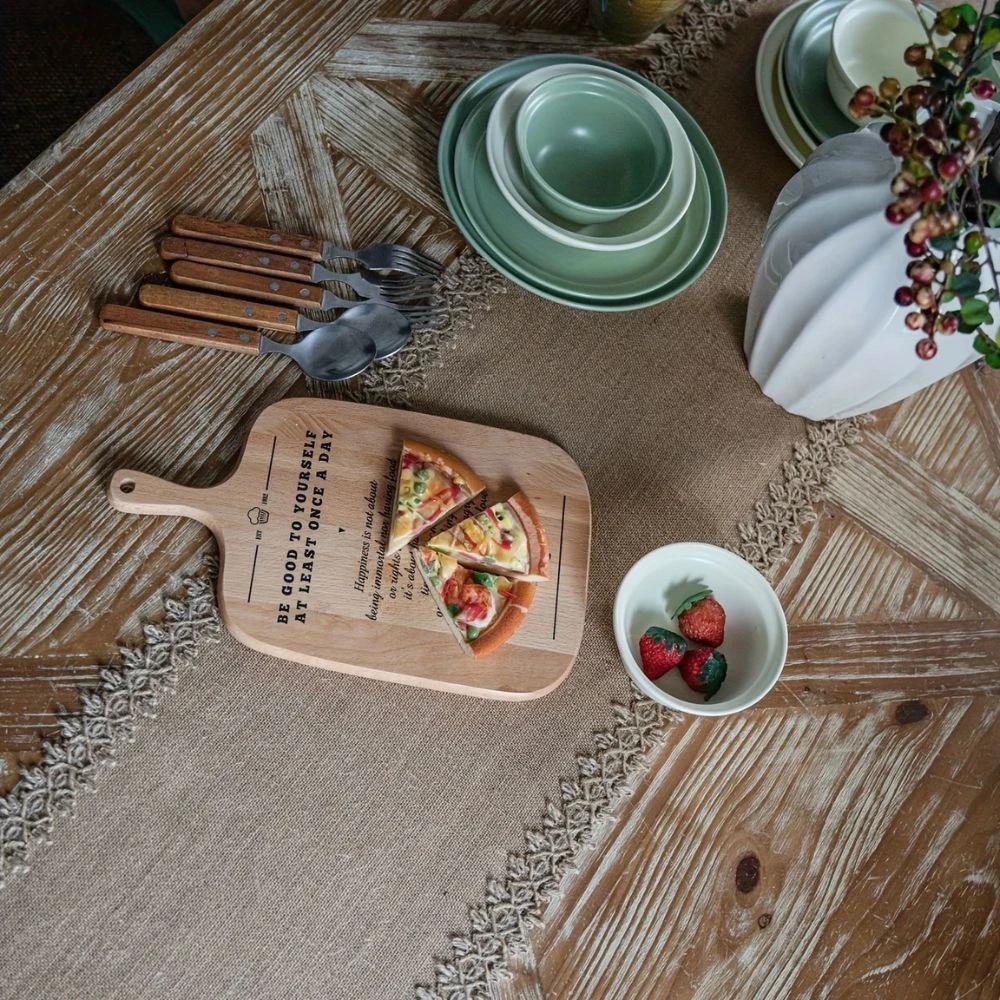 Burlap Charm Boho Table Runner by BowLift