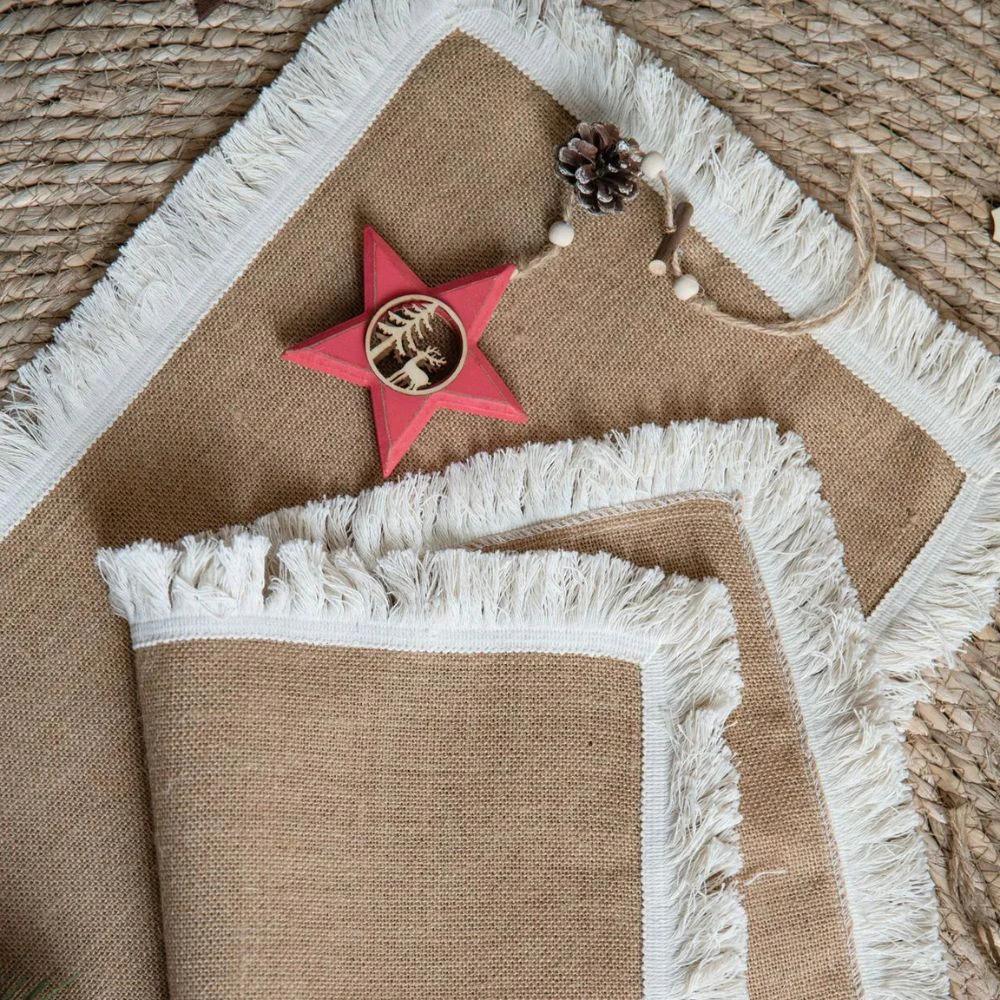 Burlap Charm Boho Table Runner by BowLift