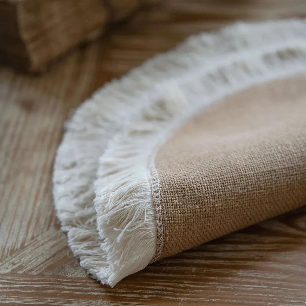 Burlap Charm Boho Table Runner by BowLift