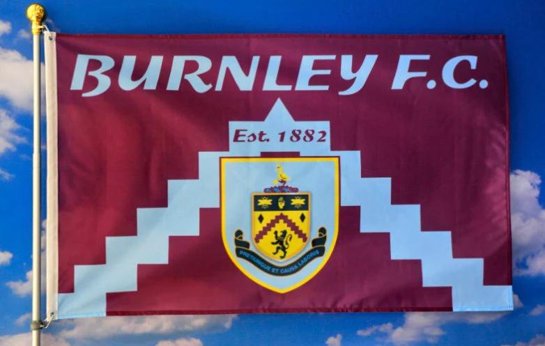 Burnley F.C. Football Club Flag 3x5ft Banner polyester by flagsjustdoit