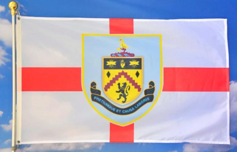Burnley F.C. Football Club Flag Red White 3x5ft Banner polyester by flagsjustdoit