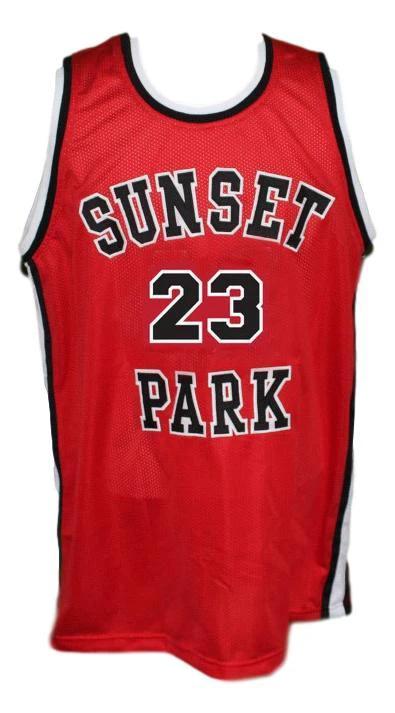 Busy Bee Jersey #23 Sunset Park Movie Basketball New Sewn Red by My store basketball